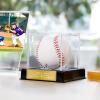 Baseball Display Case with Engraving, UV Protected Acrylic Storage Box, Black Stand - Perfect Valentines Day Gift view 3