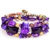 Long tiantian Purple Bracelet Crystal Bracelet Purple Accessories Outfits for Women Boho Bracelets Stack Purple Gifts for Women view 1