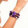 Long tiantian Purple Bracelet Crystal Bracelet Purple Accessories Outfits for Women Boho Bracelets Stack Purple Gifts for Women view 2