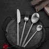 Portable Silverware Set Camping Flatware Stainless Steel Cutlery Set Include Knife Fork Spoon Dessertspoon and Tableware Bag view 3