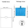 MOPHOEXII Rain Poncho with Adjustable Hood, Waterproof Lightweight Unisex Multifunctional Raincoat for Hiking Festivals Camping Emergency(Light Blue) view 4