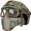 Bvawtrs Mich2000 Taktische Helm Updated Version Fast Tactical Helmet Combined with Foldable Half Face Mesh Mask and Goggles for Paintball CS Game Set view 1