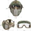 Bvawtrs Mich2000 Taktische Helm Updated Version Fast Tactical Helmet Combined with Foldable Half Face Mesh Mask and Goggles for Paintball CS Game Set view 2
