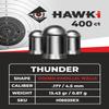 Hawki Airgun Pellets -.177/4.5mm Caliber (13.43 gr/0.87 g) 400 ct Hi6025EX Domed - Parallel Walls view 3