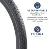 YUNSCM 2-PCS 700C Bike Tires 700x38C 40-622 and 700C Bike Tubes Presta Valve with 2 Rim Strips Compatible with Gravel Bike Tires 700x36C 700 x 38C 700x40C Road Bike Bicycle Tires and Tubes (Y-1128) view 3