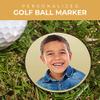 PicturesOnGold.com Personalized Golf Ball Marker - Custom Photo & Engraving Golf Ball Marker for Men & Women, Customizable Golf Ball Marker with Photo, Golf Gifts, 3/4 in x 3/4 in, Yellow Gold Plated view 2