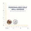 PicturesOnGold.com Personalized Golf Ball Marker - Custom Photo & Engraving Golf Ball Marker for Men & Women, Customizable Golf Ball Marker with Photo, Golf Gifts, 3/4 in x 3/4 in, Yellow Gold Plated view 4