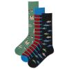 Hot Sox Men's Fishing Crew Sock 3 Pair Pack, Fishing (Black), Men's Shoe Size: 6.5-12 view 1