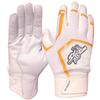 Stinger Sports Sting Squad Batting Gloves for Baseball & Softball (Adult Small, White Gold) view 1