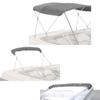 SavvyCraft 4 Bow Bimini Top Replacement Cover 10 Feet Long, Durable Marine Grade Canvas Sun Shade Boat Canopy, Easy Install Zipper Sleeves, 4 Bow 120 inches Long, 85-90 inches Wide, Grey Color view 1