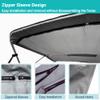 SavvyCraft 4 Bow Bimini Top Replacement Cover 10 Feet Long, Durable Marine Grade Canvas Sun Shade Boat Canopy, Easy Install Zipper Sleeves, 4 Bow 120 inches Long, 85-90 inches Wide, Grey Color view 3