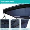 SavvyCraft 4 Bow Bimini Top Replacement Cover 10 Feet Long, Durable Marine Grade Canvas Sun Shade Boat Canopy, Easy Install Zipper Sleeves, 4 Bow 120 inches Long, 85-90 inches Wide, Navy Color view 3