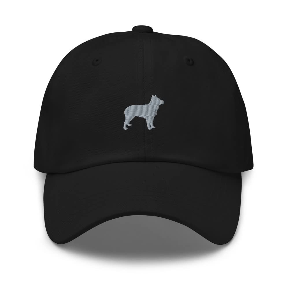 Australian Stumpy Tail Cattle Dog hat, Embroidered Unisex Baseball hat, Stumpy Tailed Heeler hat, Dog mom dad hat. Black