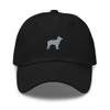 Australian Stumpy Tail Cattle Dog hat, Embroidered Unisex Baseball hat, Stumpy Tailed Heeler hat, Dog mom dad hat. Black view 1