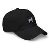 Australian Stumpy Tail Cattle Dog hat, Embroidered Unisex Baseball hat, Stumpy Tailed Heeler hat, Dog mom dad hat. Black view 2