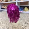 BESTOYARD Party Wigs Tinsel 3pcs Cosplay Wig Party Wig Wigs Tinsel Headgear Purple Make up Purple Tinsel Wig view 2