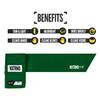 Nxtrnd Streamer Football Towel, Thin Sports Towel, Dries Hands & Football Accessories (Dark Green) view 3