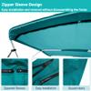 SavvyCraft 4 Bow Bimini Top Replacement Cover 10 Feet Long, Durable Marine Grade Canvas Sun Shade Boat Canopy, Easy Install Zipper Sleeves, 4 Bow 120 inches Long, 85-90 inches Wide, Teal Color view 3