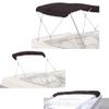 SavvyCraft 4 Bow Bimini Top Replacement Cover 10 Feet Long, Durable Marine Grade Canvas Sun Shade Boat Canopy, Easy Install Zipper Sleeves, 4 Bow 120 inches Long, 85-90 inches Wide, Black Color view 1