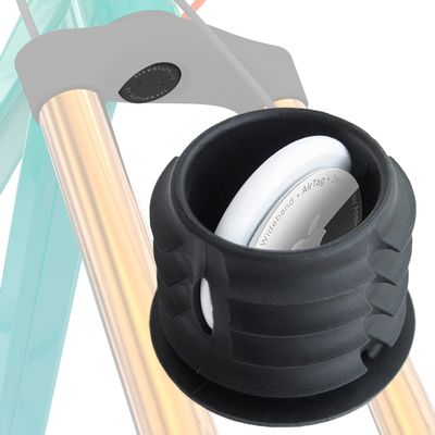 Elevation Lab AirTag (Gen 1 & 2) Mountain Bike - TagVault - The Hidden AirTag Fork Mount | for Tapered Head Tubes | Anti-Theft, Ultra-Secure (2 Pack)