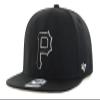 '47 Pittsburgh Pirates Hat Mens Womens Adjustable Baseball Cap, Snapback, Black/Black Logo/Black Logo Outline, One Size view 1