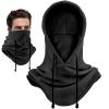 Oldelf Ski Mask Fleece Mask Warm Balaclava Stay Warm and Comfortable Face Mask for Men Women Breathable Sports Mask- Black view 1