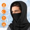 Oldelf Ski Mask Fleece Mask Warm Balaclava Stay Warm and Comfortable Face Mask for Men Women Breathable Sports Mask- Black view 3