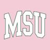AS1364 - Michigan State Spartans Mega Arch T Shirt - Medium - Light Pink view 2