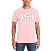 AS1364 - Michigan State Spartans Mega Arch T Shirt - Medium - Light Pink view 4