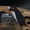 CJRB Maileah pocket knife, folding knife with 2.39'' Damascus Steel Blade, Black G10 Handle EDC Knife for Men Outdoor Survival Camping Limited Edition (J1918D) view 2
