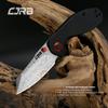 CJRB Maileah pocket knife, folding knife with 2.39'' Damascus Steel Blade, Black G10 Handle EDC Knife for Men Outdoor Survival Camping Limited Edition (J1918D) view 3