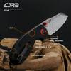 CJRB Maileah pocket knife, folding knife with 2.39'' Damascus Steel Blade, Black G10 Handle EDC Knife for Men Outdoor Survival Camping Limited Edition (J1918D) view 4
