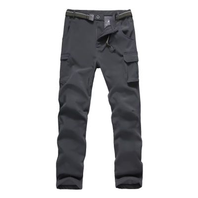 Anyanmoutn Men's Waterproof Windproof Softshell Fleece Warm Hiking Pants Outdoor Snow Ski Pants Winter