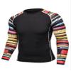 YONGHS Men's Splice UV Sun Protection UPF 50+ Skins Rash Guard Long Sleeves Compression Shirts Top Type O X-Large view 1