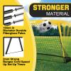 RUNBOW 6x4 ft Portable Kids Soccer Goal for Backyard Practice Soccer Net with Carry Bag (6x4 FT, 2 Pack, Yellow) view 3