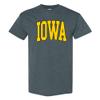 AS1364 - Iowa Hawkeyes Mega Arch T Shirt - X-Large - Dark Heather view 1
