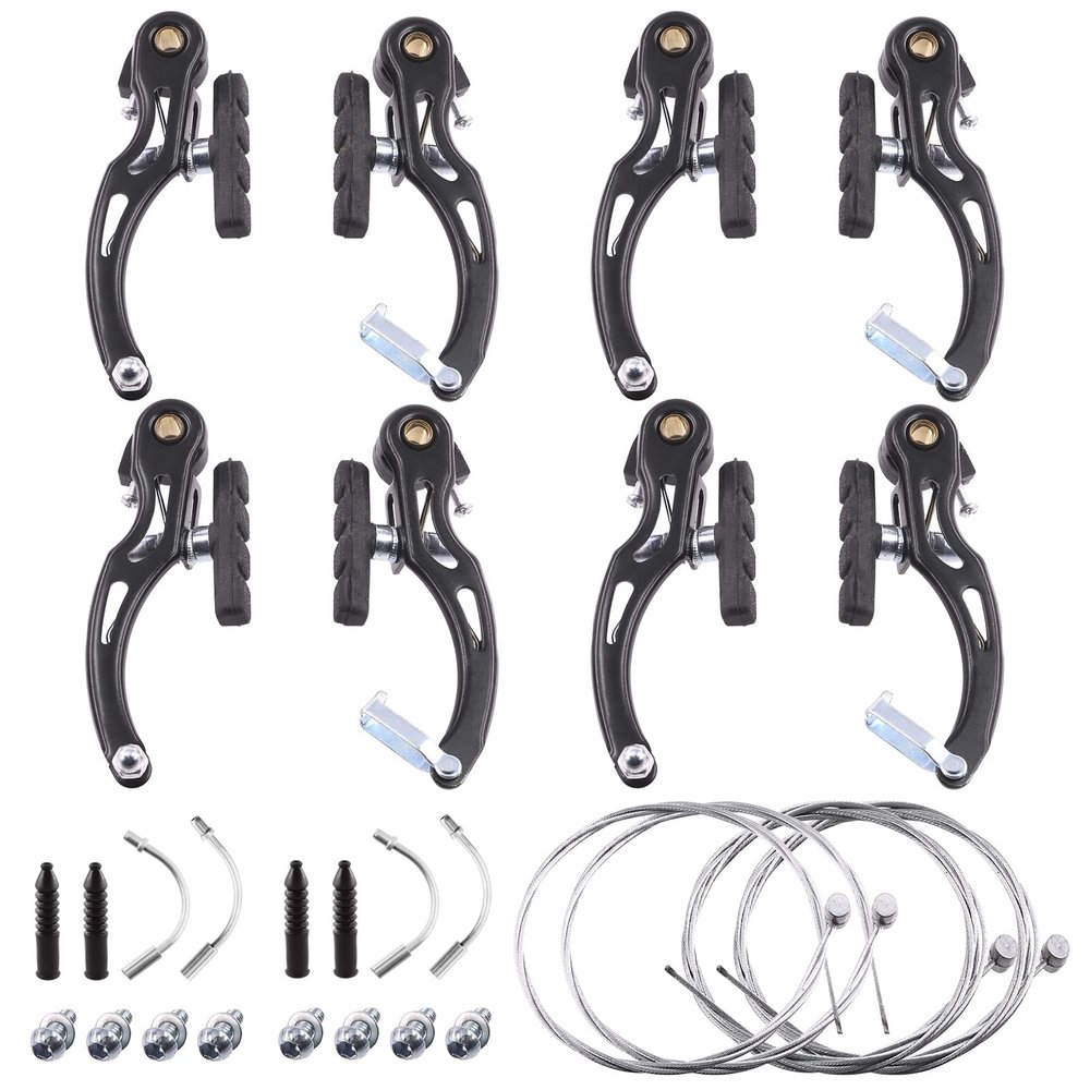 Keadic 36Pcs Bike Brakes Cable Set Includes Bicycle V-Brake Calipers, Brake & Shift Gear Cable Wire, Cable End Crimps and End Ferrules for MTB Mountain Road Bikes Cycling