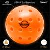 Velocity Outdoor Pickleball Balls, 48 Pack in Orange - USAPA Approved Official Size and Weight 40 Hole Pickleballs view 2