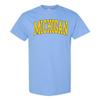 AS1364 - Michigan Wolverines Mega Arch T Shirt - Large - Carolina Blue view 1