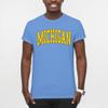 AS1364 - Michigan Wolverines Mega Arch T Shirt - Large - Carolina Blue view 4