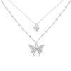 Andelaisi Vintage Crystal Butterfly Necklace Layered Butterfly Pendant Necklace Chain Cubic Zirconia Butterfly Necklace Trendy Butterfly necklace Christmas New Year Jewelry For Women view 1