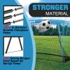 RUNBOW 6x4 ft Portable Kids Soccer Goal for Backyard Practice Soccer Net with Carry Bag (6x4 FT, 2 Pack, Grey Blue) view 3