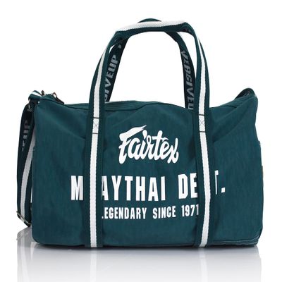 Fairtex BAG9 Retro Style Barrel Bag Thai Boxing Heavy Gym Bag Myay Thai MMA (Green)