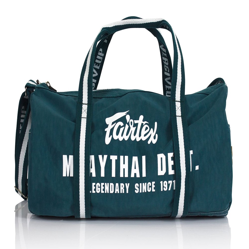 Fairtex BAG9 Retro Style Barrel Bag Thai Boxing Heavy Gym Bag Myay Thai MMA (Green)