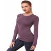 AmlieBoutik Women Crew Neck Studs Trim Embellished Long Sleeve Sweater(Purple Large) view 1