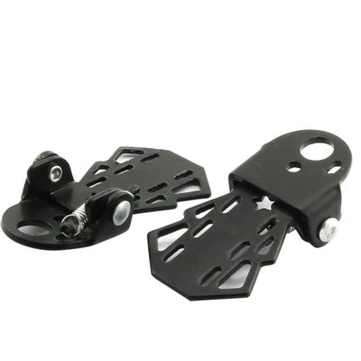2 Pcs Bike Rear Pedals Foot Pegs, 3.54 x 2.36 x 0.79 inch Steel Bicycle Folding Footrests Cycling Parts 1 Pair Bicycle Supplies Gadgets Accessories for Mountain Bike Electric Bicycle Foot Pegs (Black)