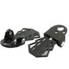 2 Pcs Bike Rear Pedals Foot Pegs, 3.54 x 2.36 x 0.79 inch Steel Bicycle Folding Footrests Cycling Parts 1 Pair Bicycle Supplies Gadgets Accessories for Mountain Bike Electric Bicycle Foot Pegs (Black) view 1