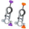 2 PCS Fishing Umbrella Bracket, 4.92 inch Fishing Umbrella Stand Multifunctional Chair Mount Umbrella Clip Rod Racks Fishing Chair Clamp for Outdoor Leisure Fishing Supplies (Purple + Orange) view 1