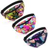 3 Pcs 80s 90s Fanny Packs Retro Neon Waist Bags 80s 90s Outfit Accessories for Men Women Adjustable Casual Bags Vintage Hiking Belt Waist Packs for Halloween Rave Party Accessories(Retro Style) view 1