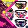 3 Pcs 80s 90s Fanny Packs Retro Neon Waist Bags 80s 90s Outfit Accessories for Men Women Adjustable Casual Bags Vintage Hiking Belt Waist Packs for Halloween Rave Party Accessories(Retro Style) view 3